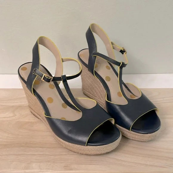 Boden Carrie Espadrille Wedge, Dark Navy Sz 40 - Picture 2 of 16